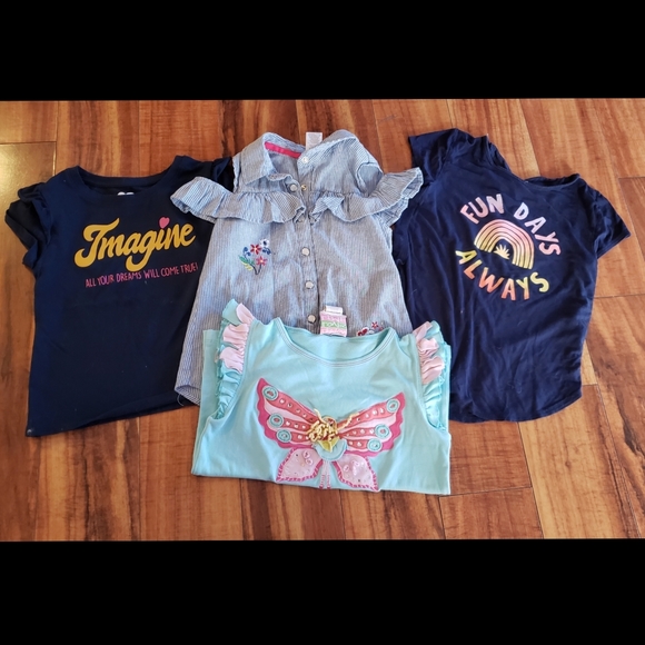 5t girls clothing bundle of 28 winter coat jeans leggings pjs shirts sweaters &+ - Picture 3 of 16